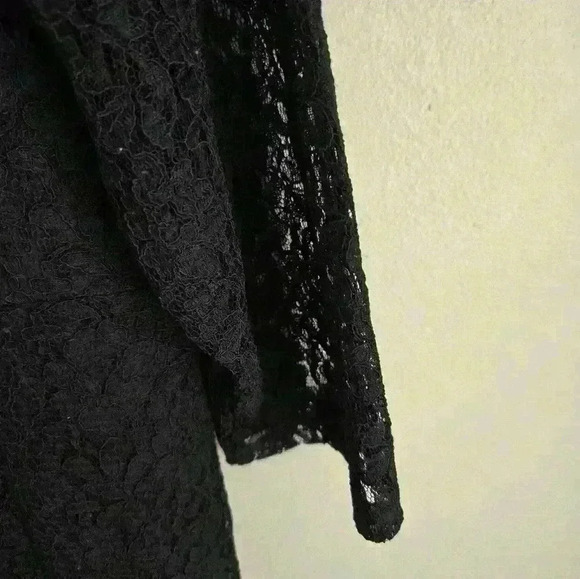 Lane Bryant Black Lace Cocktail Dress 3/4 Sleeve Plus Size 22 - Picture 6 of 11